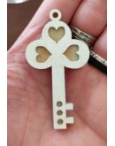 Bomboniera applicazione legno gufo chiave porta fortuna Bomboniera applicazione legno gufo chiave porta fortuna